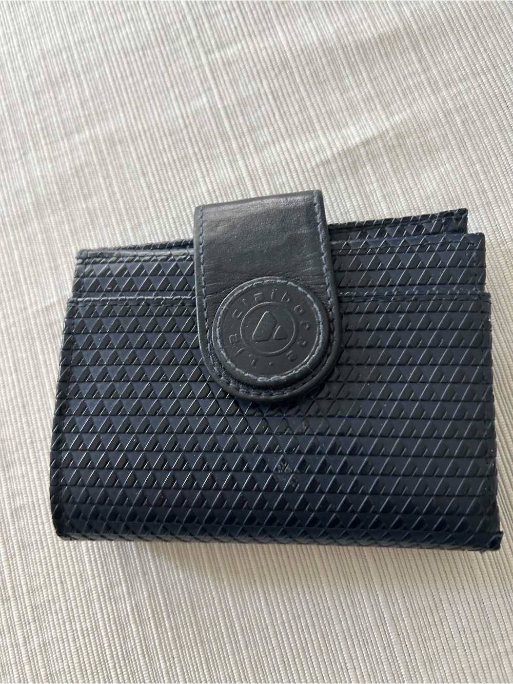 Vintage Navy Blue Leather Wallet